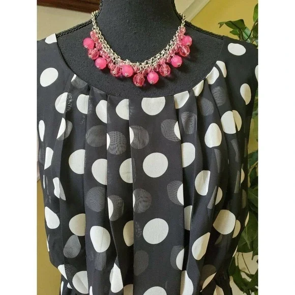 Olivia Matthews Women's Dress size 1X Polka Dot - Picture 2 of 10